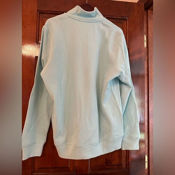NWT Men’s Mint Lacoste Ribbed Quarter Zip Ribbed Pullover Size XXL/7 - Picture 2 of 4